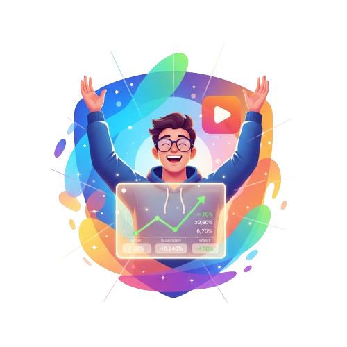 Content creator in studio setup